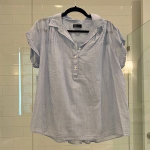 Blue micro stripe gap blouse